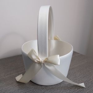 Flower Girl Basket in Ivory